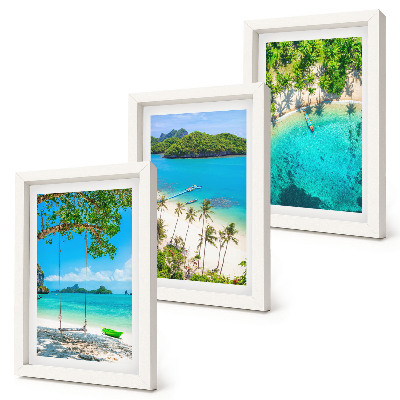 Galerie de perete Plaje tropicale cu palmieri și ape cristaline