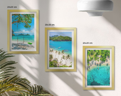Galerie de perete Plaje tropicale cu palmieri și ape cristaline