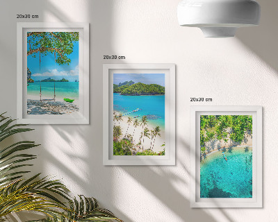 Galerie de perete Plaje tropicale cu palmieri și ape cristaline
