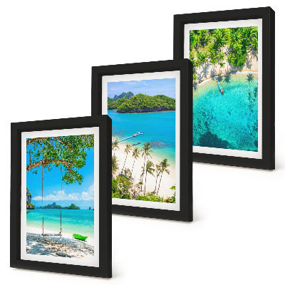Galerie de perete Plaje tropicale cu palmieri și ape cristaline