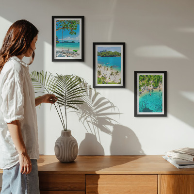 Galerie de perete Plaje tropicale cu palmieri și ape cristaline