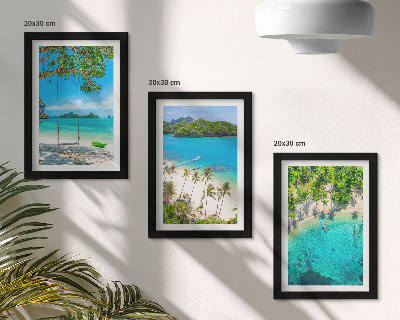 Galerie de perete Plaje tropicale cu palmieri și ape cristaline