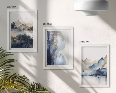 Galerie de perete Peisaje montane cu tonuri de albastru și gri