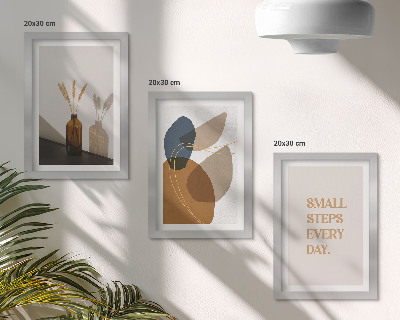 Galerie de perete Forme abstracte și accente naturale incluse