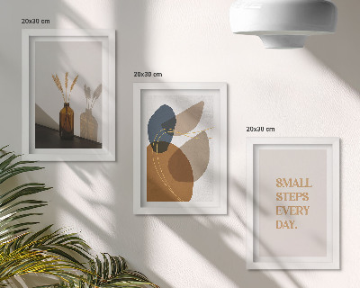 Galerie de perete Forme abstracte și accente naturale incluse