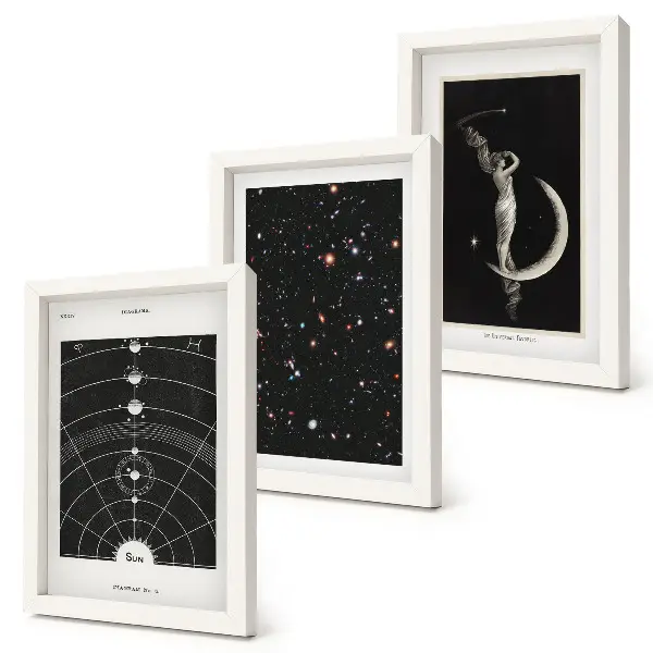 Galerie de perete cu figură de noapte a sistemului solar pe Lună