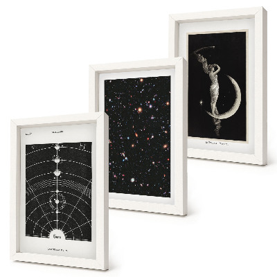 Galerie de perete Figură de noapte a galaxiei sistemului solar pe Lună