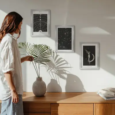 Galerie de perete cu figură de noapte a sistemului solar pe Lună