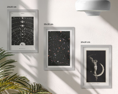 Galerie de perete Figură de noapte a galaxiei sistemului solar pe Lună