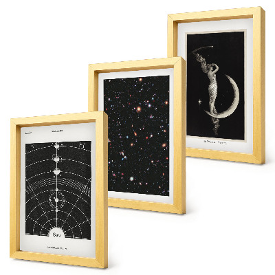Galerie de perete Figură de noapte a galaxiei sistemului solar pe Lună