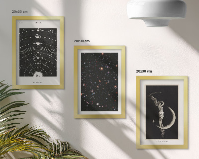 Galerie de perete Figură de noapte a galaxiei sistemului solar pe Lună