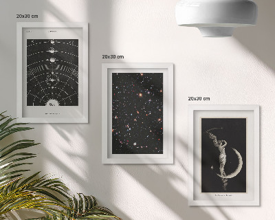 Galerie de perete Figură de noapte a galaxiei sistemului solar pe Lună