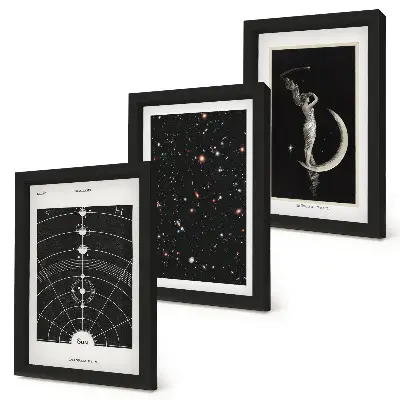 Galerie de perete cu figură de noapte a sistemului solar pe Lună