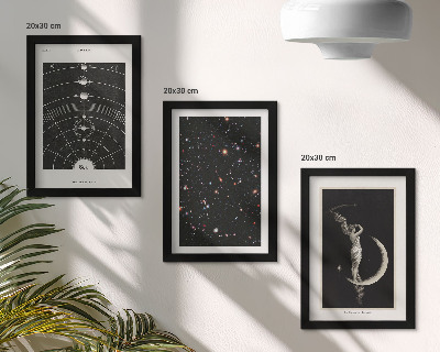 Galerie de perete Figură de noapte a galaxiei sistemului solar pe Lună