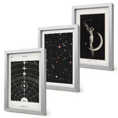 Galerie de perete Figură de noapte a galaxiei sistemului solar pe Lună