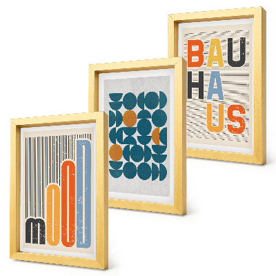 Galerie de perete Postere cu modele geometrice în stil Bauhaus