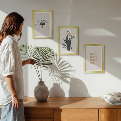 Set 3 tablouri Ilustrații minimaliste care inspiră text boho