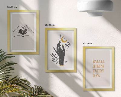 Set 3 tablouri Ilustrații minimaliste care inspiră text boho