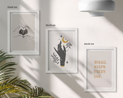Set 3 tablouri Ilustrații minimaliste care inspiră text boho