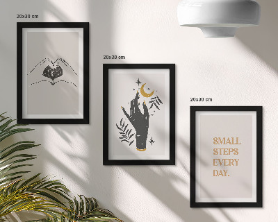 Set 3 tablouri Ilustrații minimaliste care inspiră text boho