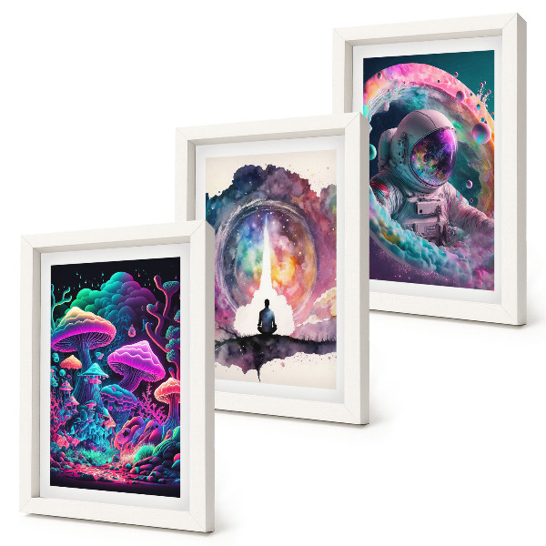 Galerie de perete Ilustrații colorate în stil artistic fantastic