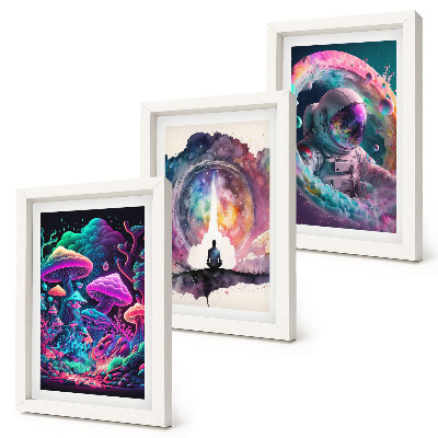 Galerie de perete Ilustrații colorate în stil artistic fantastic