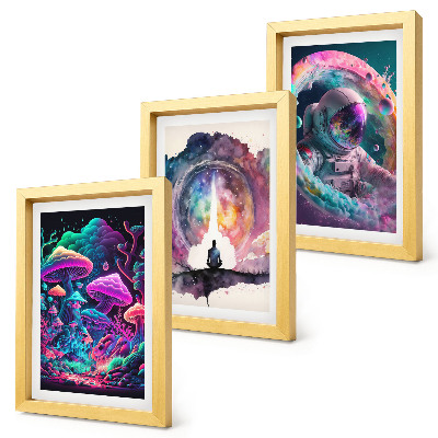 Galerie de perete Ilustrații colorate în stil artistic fantastic