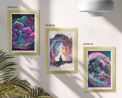 Galerie de perete Ilustrații colorate în stil artistic fantastic