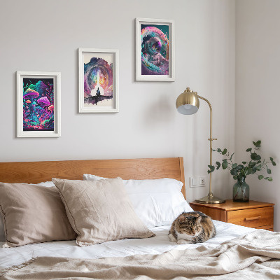 Galerie de perete Ilustrații colorate în stil artistic fantastic