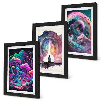 Galerie de perete Ilustrații colorate în stil artistic fantastic