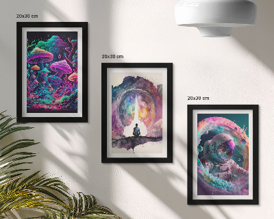 Galerie de perete Ilustrații colorate în stil artistic fantastic