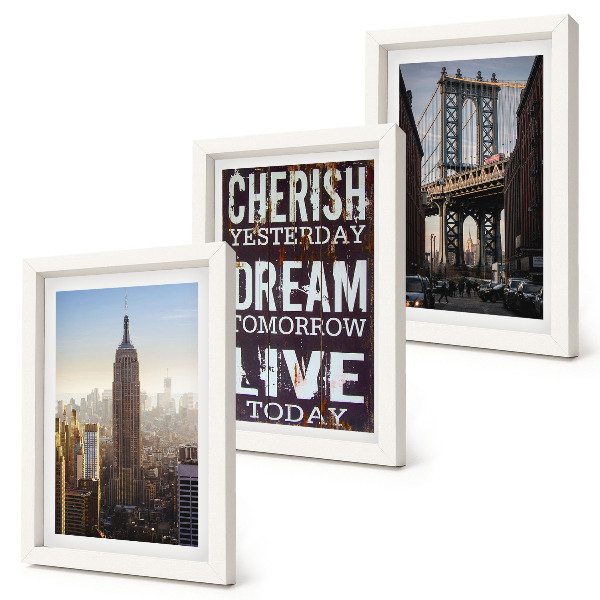 Set 3 tablouri Peisaje din New York City cu un citat inspirațional