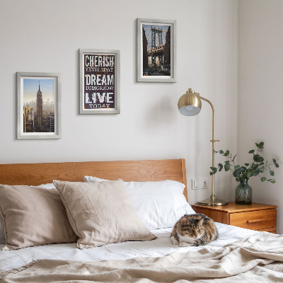 Set 3 tablouri Peisaje din New York City cu un citat inspirațional