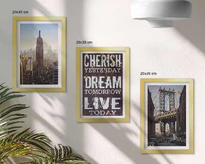 Set 3 tablouri Peisaje din New York City cu un citat inspirațional