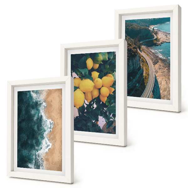 Galerie de perete plajă mare lămâi peisaj montan drum de coastă