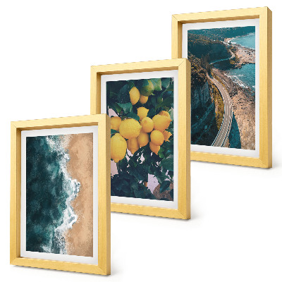 Galerie de perete plajă mare lămâi peisaj montan drum de coastă