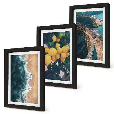 Galerie de perete plajă mare lămâi peisaj montan drum de coastă