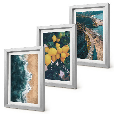 Galerie de perete plajă mare lămâi peisaj montan drum de coastă