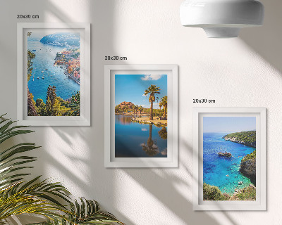 Galerie de perete Vedere la mare cu palmieri și apă albastră