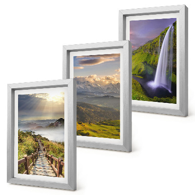 Galerie de perete Peisaje montane pitorești cu o cascadă și o potecă