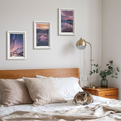 Set 3 tablouri Munți și apă în peisaje naturale frumoase