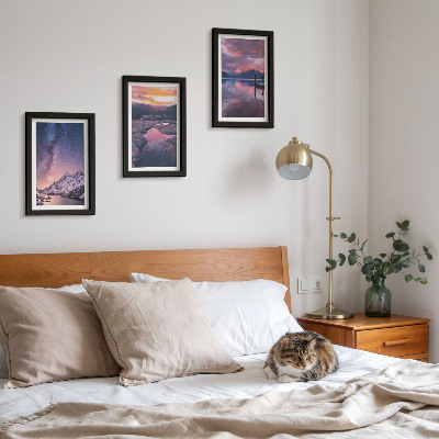 Set 3 tablouri Munți și apă în peisaje naturale frumoase