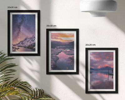 Set 3 tablouri Munți și apă în peisaje naturale frumoase