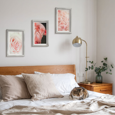 Galerie de perete Roz pastelat și flamingo în nuanțe delicate