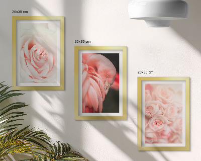 Galerie de perete Roz pastelat și flamingo în nuanțe delicate