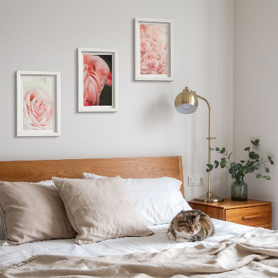 Galerie de perete Roz pastelat și flamingo în nuanțe delicate