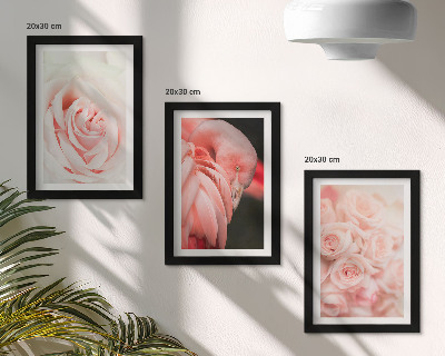 Galerie de perete Roz pastelat și flamingo în nuanțe delicate