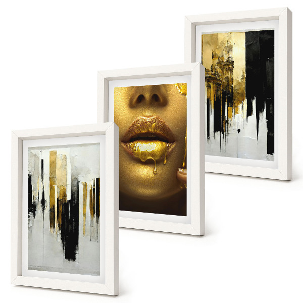 Galerie de perete Pictură abstractă și portret de femeie