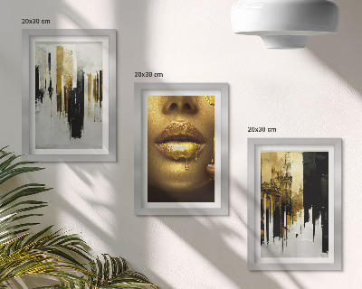 Galerie de perete Pictură abstractă și portret de femeie