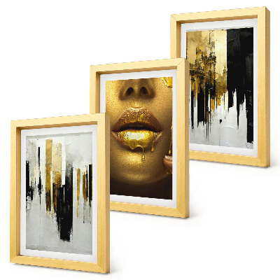 Galerie de perete Pictură abstractă și portret de femeie